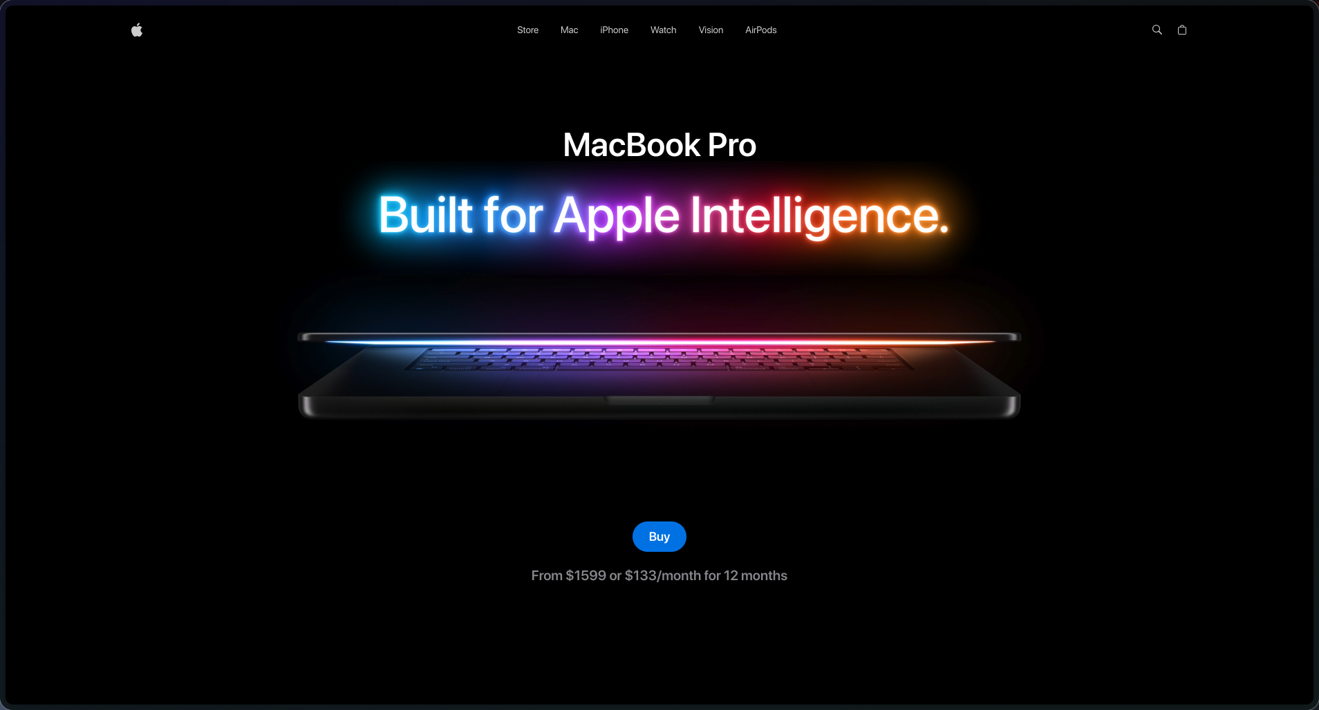 Screenshot of Macbook Pro